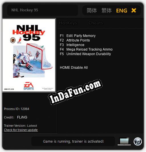 NHL Hockey 95: Trainer +5 [v1.8]