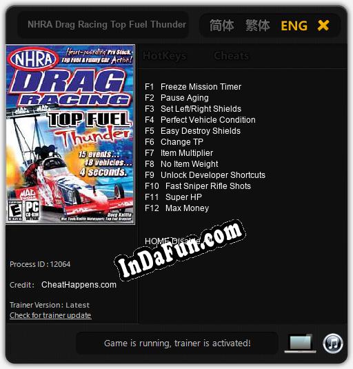 NHRA Drag Racing Top Fuel Thunder: TRAINER AND CHEATS (V1.0.97)