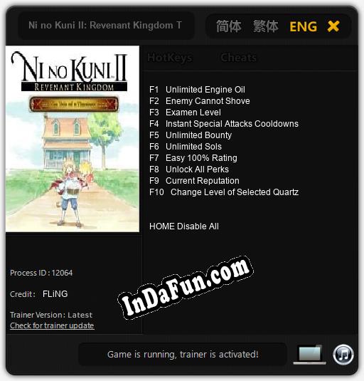 Ni no Kuni II: Revenant Kingdom The Tale of a Timeless Tome: Cheats, Trainer +10 [FLiNG]