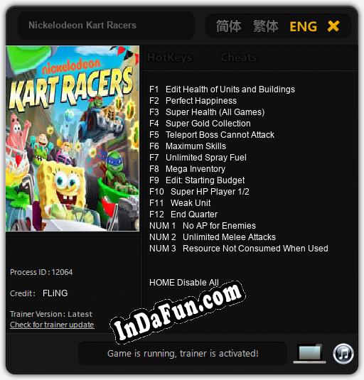 Nickelodeon Kart Racers: Cheats, Trainer +15 [FLiNG]