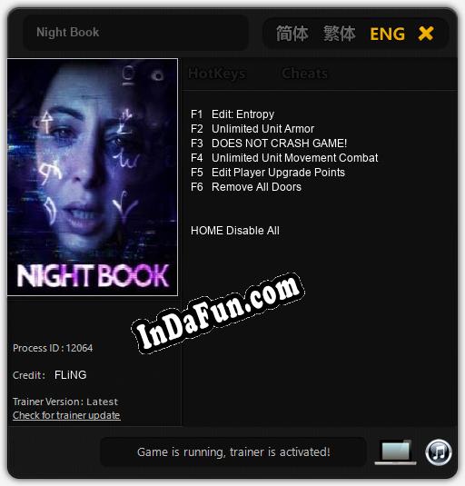 Night Book: Trainer +6 [v1.3]