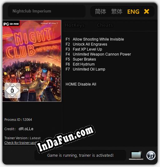 Nightclub Imperium: TRAINER AND CHEATS (V1.0.15)