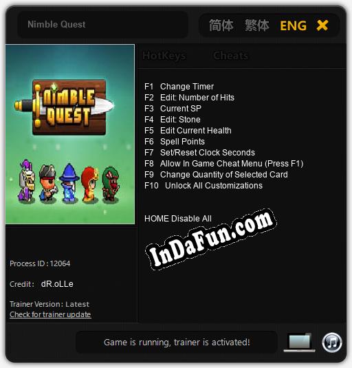 Nimble Quest: TRAINER AND CHEATS (V1.0.99)