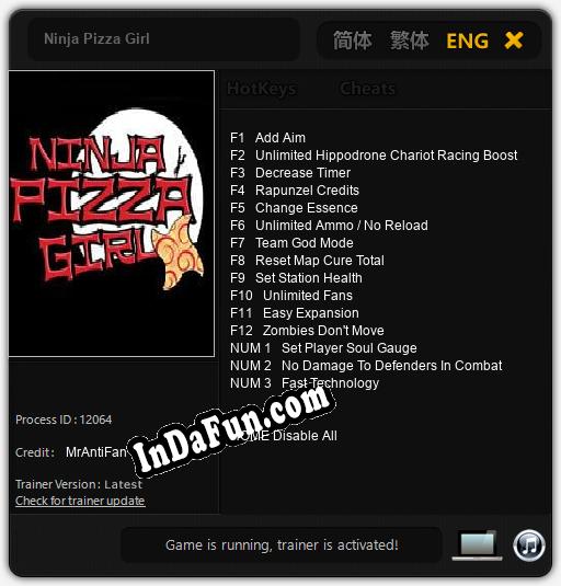 Ninja Pizza Girl: TRAINER AND CHEATS (V1.0.94)