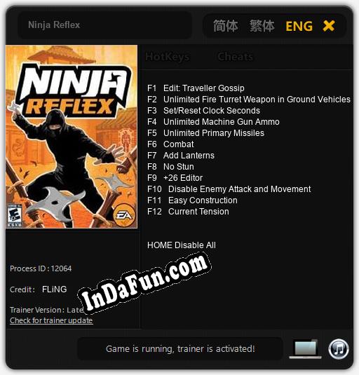 Trainer for Ninja Reflex [v1.0.7]