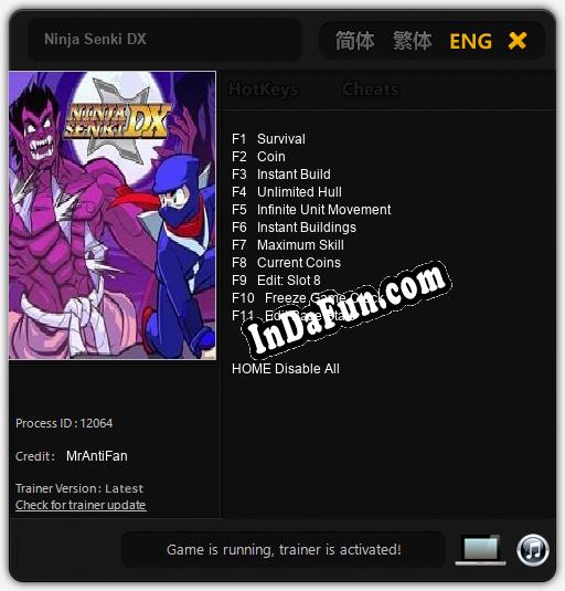 Ninja Senki DX: TRAINER AND CHEATS (V1.0.91)