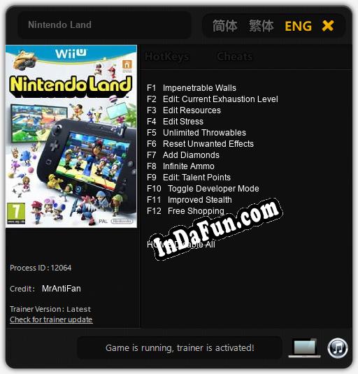 Nintendo Land: TRAINER AND CHEATS (V1.0.69)