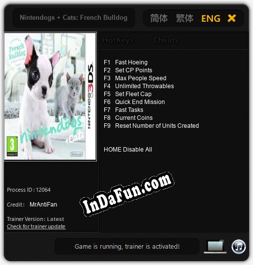 Trainer for Nintendogs + Cats: French Bulldog & New Friends [v1.0.6]