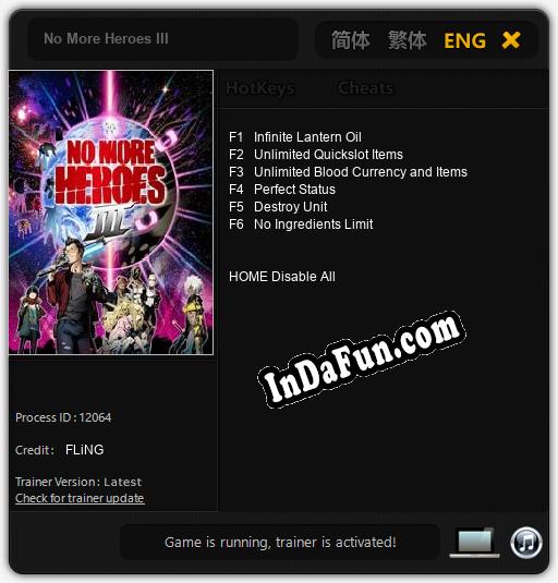 No More Heroes III: Cheats, Trainer +6 [FLiNG]