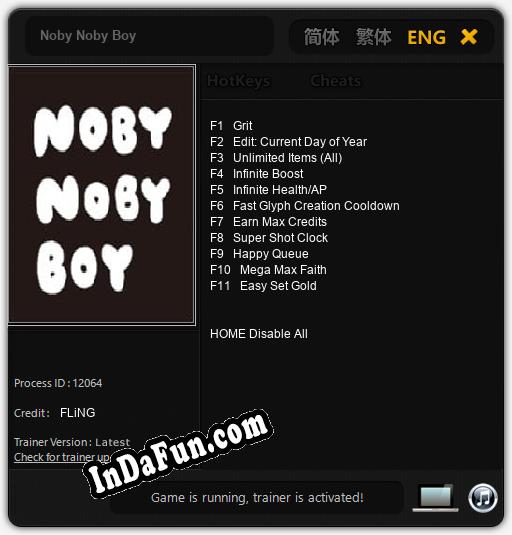 Trainer for Noby Noby Boy [v1.0.5]