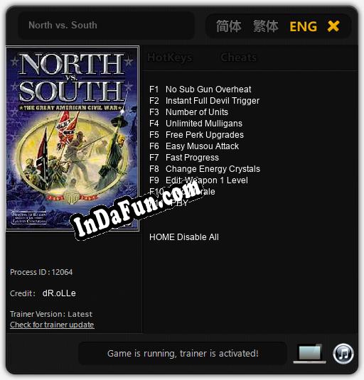 North vs. South: Cheats, Trainer +11 [dR.oLLe]