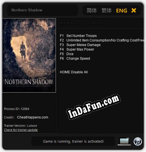 Northern Shadow: Cheats, Trainer +6 [CheatHappens.com]