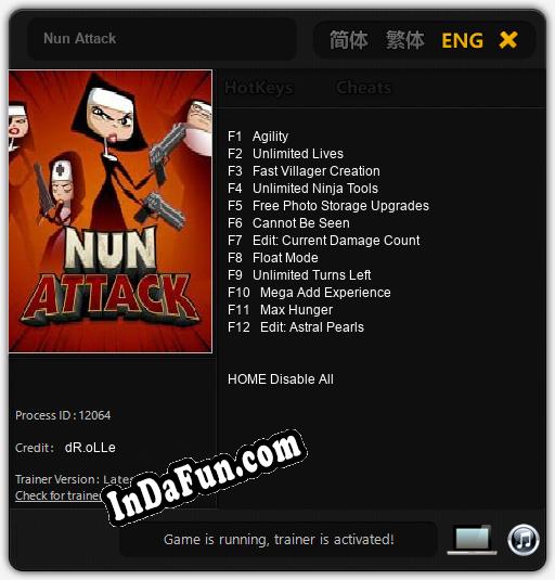 Nun Attack: Cheats, Trainer +12 [dR.oLLe]