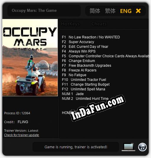 Occupy Mars: The Game: Trainer +14 [v1.1]