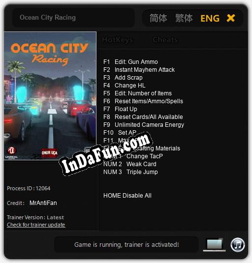 Ocean City Racing: TRAINER AND CHEATS (V1.0.85)