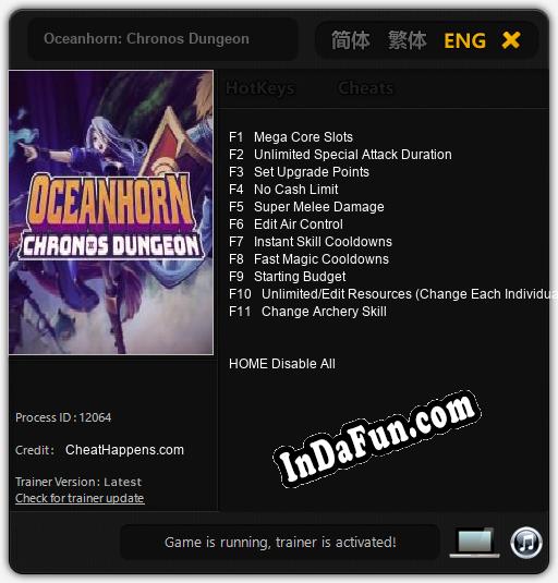 Oceanhorn: Chronos Dungeon: Cheats, Trainer +11 [CheatHappens.com]