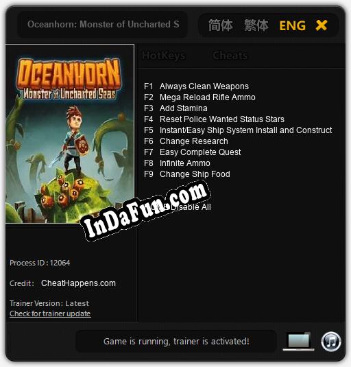 Oceanhorn: Monster of Uncharted Seas: TRAINER AND CHEATS (V1.0.93)