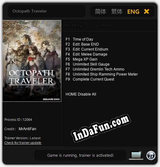 Trainer for Octopath Traveler [v1.0.6]