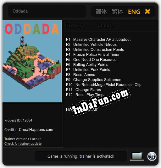 Oddada: Trainer +12 [v1.4]