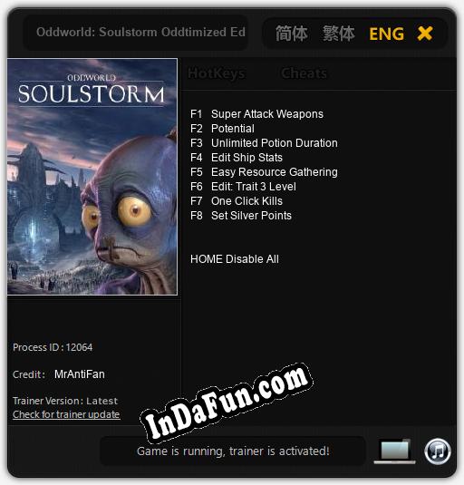 Trainer for Oddworld: Soulstorm Oddtimized Edition [v1.0.2]