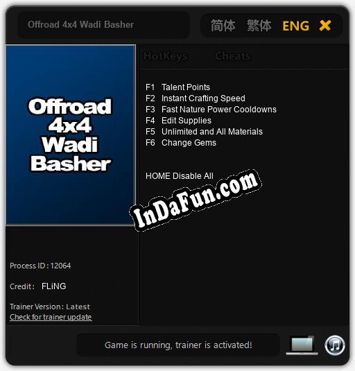 Offroad 4x4 Wadi Basher: TRAINER AND CHEATS (V1.0.51)