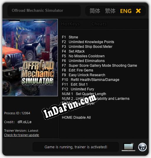 Offroad Mechanic Simulator: TRAINER AND CHEATS (V1.0.51)