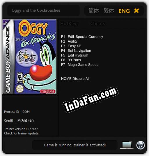 Oggy and the Cockroaches: TRAINER AND CHEATS (V1.0.97)