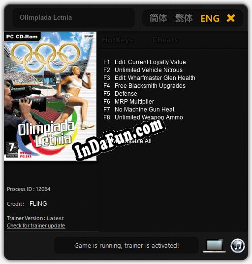 Olimpiada Letnia: Cheats, Trainer +8 [FLiNG]