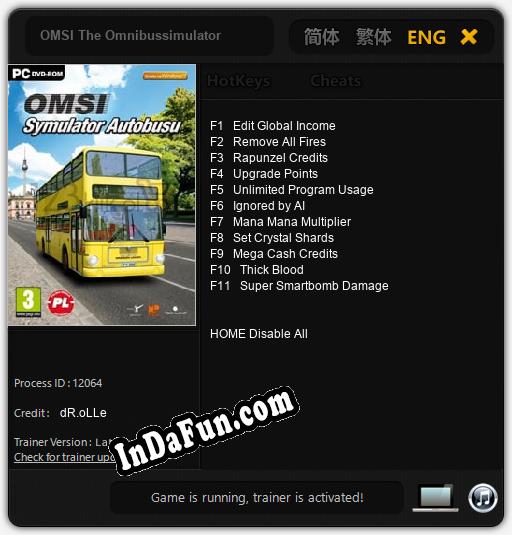 OMSI The Omnibussimulator: Trainer +11 [v1.4]