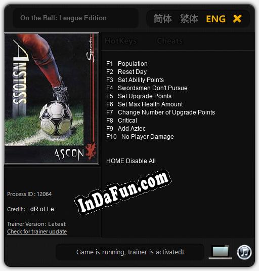 On the Ball: League Edition: TRAINER AND CHEATS (V1.0.56)