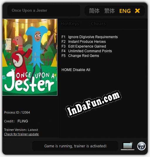 Once Upon a Jester: Cheats, Trainer +5 [FLiNG]