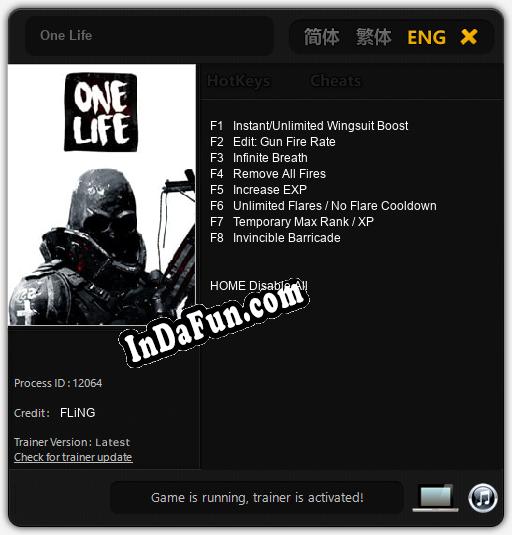 Trainer for One Life [v1.0.7]