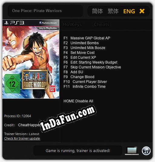 One Piece: Pirate Warriors: TRAINER AND CHEATS (V1.0.42)