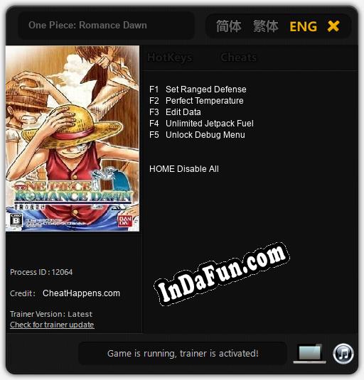 One Piece: Romance Dawn: Cheats, Trainer +5 [CheatHappens.com]