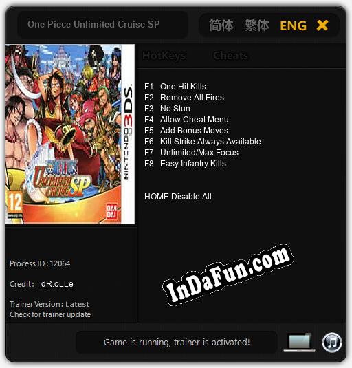 One Piece Unlimited Cruise SP: TRAINER AND CHEATS (V1.0.55)