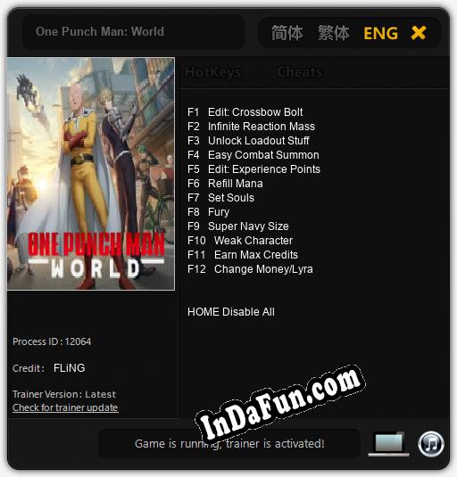 One Punch Man: World: TRAINER AND CHEATS (V1.0.61)