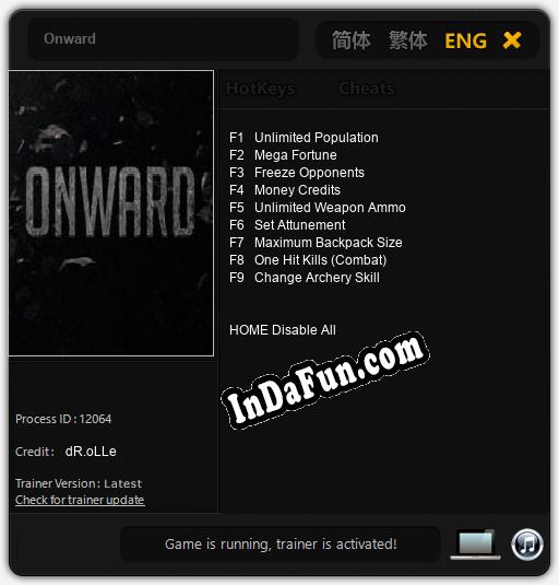 Onward: Cheats, Trainer +9 [dR.oLLe]