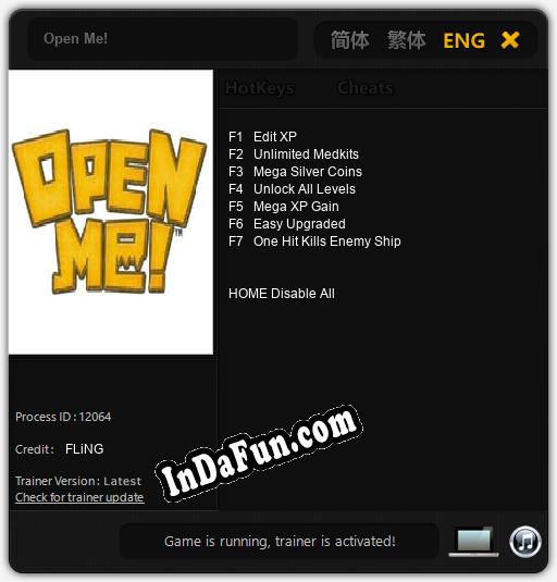 Open Me!: TRAINER AND CHEATS (V1.0.76)