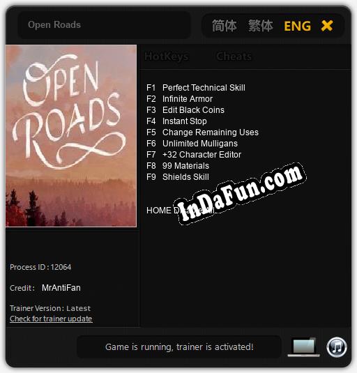 Open Roads: Trainer +9 [v1.7]