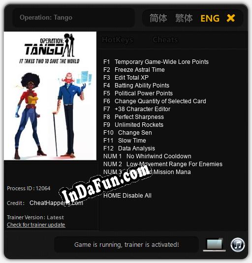 Operation: Tango: Cheats, Trainer +15 [CheatHappens.com]