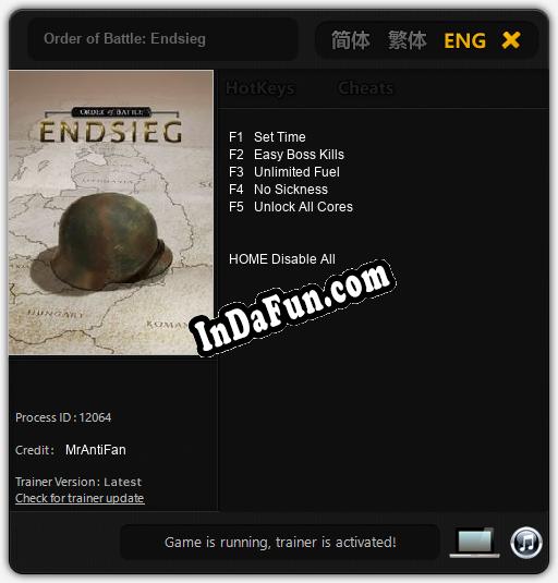 Order of Battle: Endsieg: Trainer +5 [v1.8]