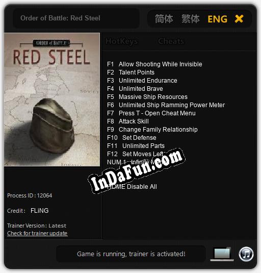 Order of Battle: Red Steel: Cheats, Trainer +13 [FLiNG]