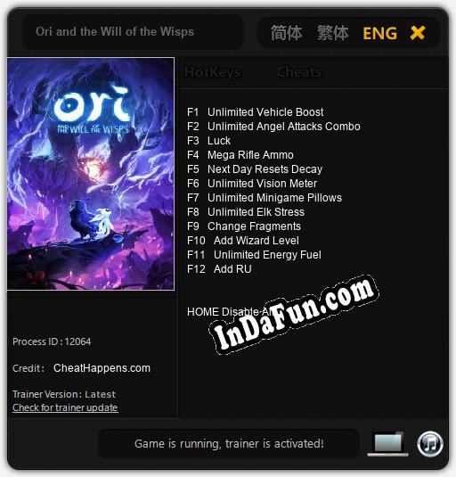 Ori and the Will of the Wisps: Trainer +12 [v1.1]