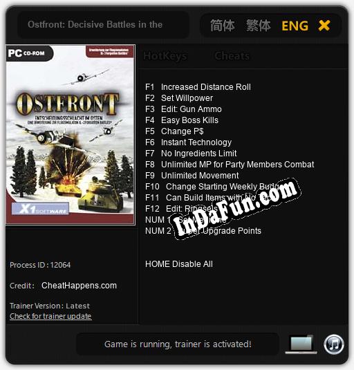 Ostfront: Decisive Battles in the East: Cheats, Trainer +14 [CheatHappens.com]