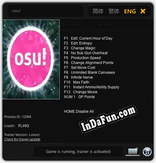 osu!: TRAINER AND CHEATS (V1.0.28)