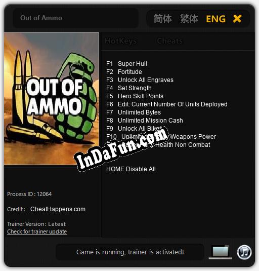 Out of Ammo: TRAINER AND CHEATS (V1.0.27)