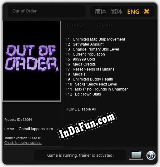 Out of Order: Cheats, Trainer +12 [CheatHappens.com]