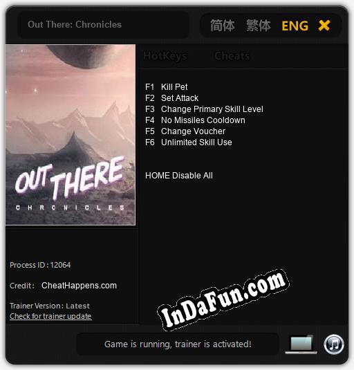 Trainer for Out There: Chronicles [v1.0.8]