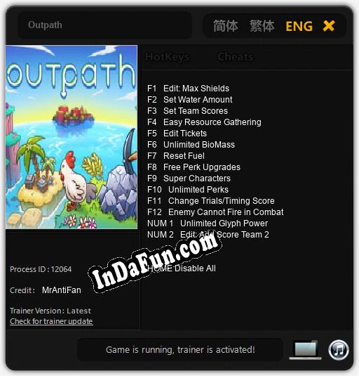 Outpath: Cheats, Trainer +14 [MrAntiFan]