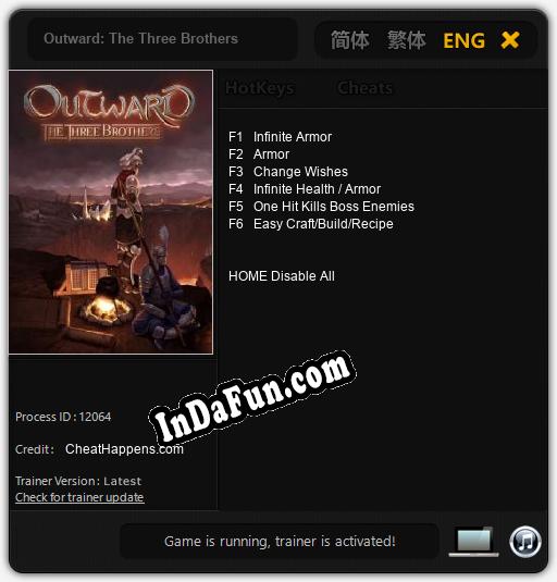 Trainer for Outward: The Three Brothers [v1.0.5]